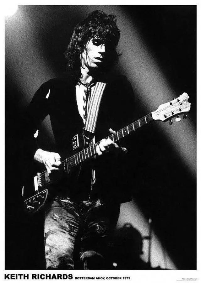 Main image of Keith Richards Live Rolling Stones - Rotterdam 1973 Poster Print (22 x 34)