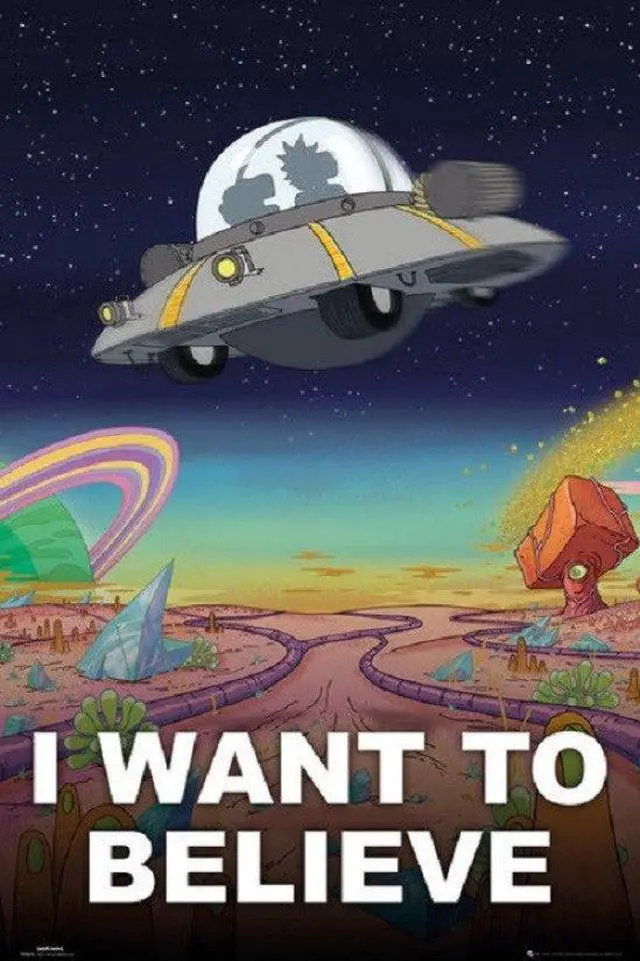 Main image of Rick and Morty - I Want to Believe Poster Print (24 x 36)