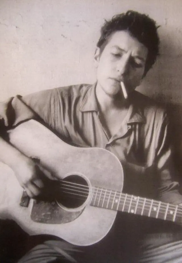 Main image of Bob Dylan Guitar Guitar Cigarette Poster (24 x 36)
