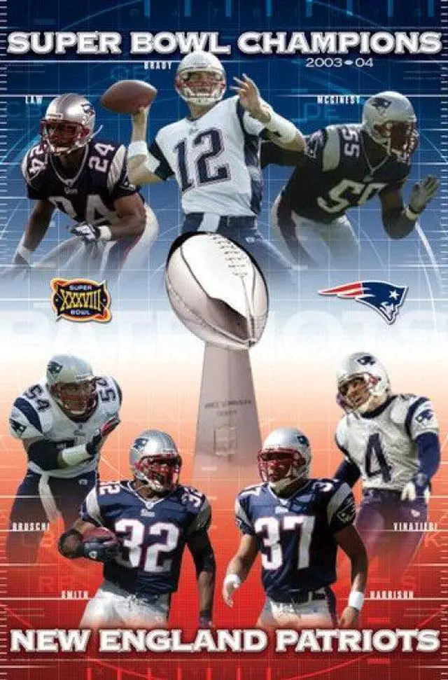 Main image of New Englnd Patriots 2004 Superbowl Champions Poster Print by (22 x 34)