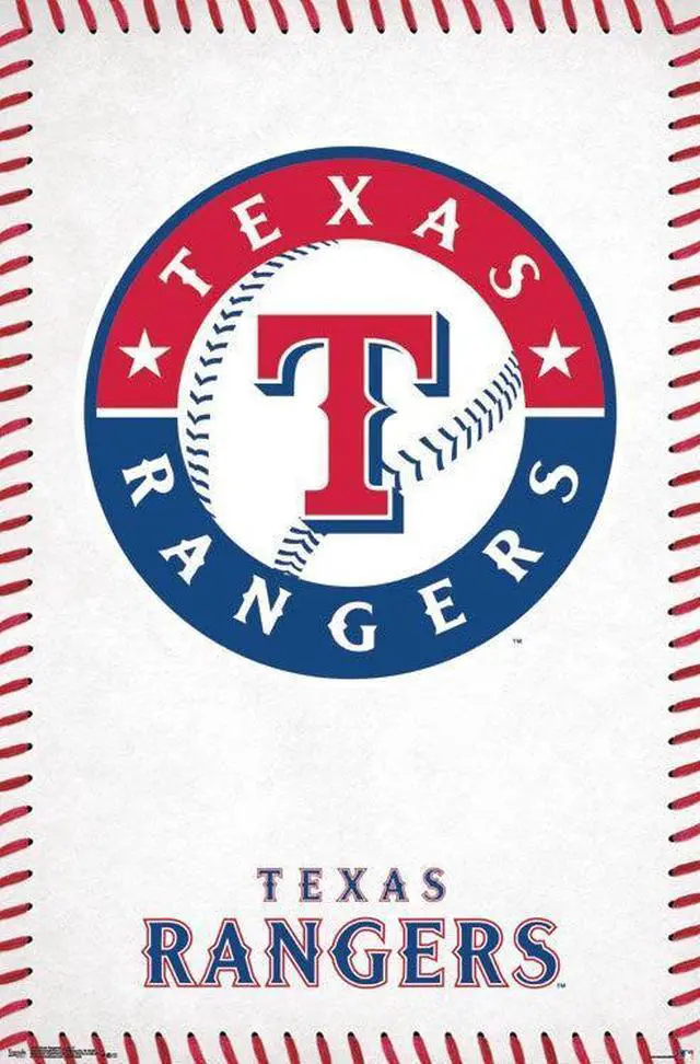 Main image of Texas Rangers_ - Logo Poster Print (22 x 34)