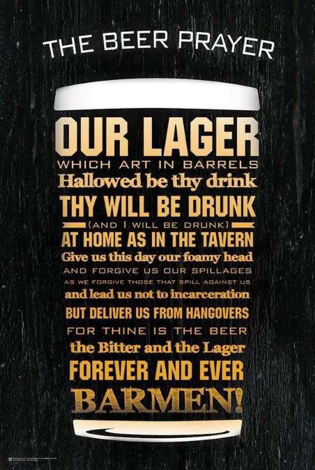 Main image of Beer Prayer Poster Print (24 X 36)