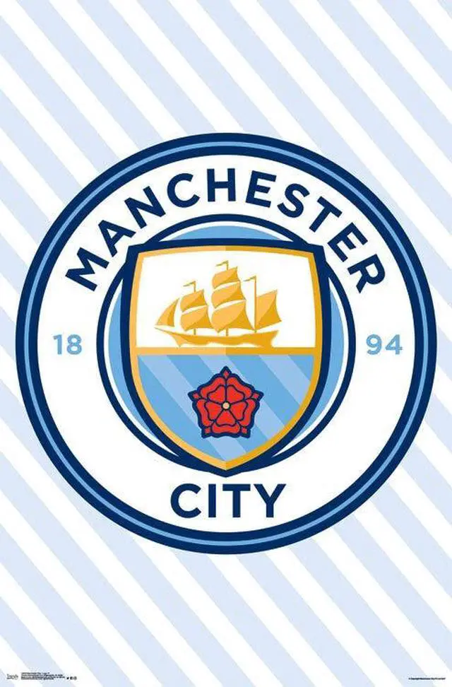 Main image of Manchester City - Logo Poster Print (22 x 34)