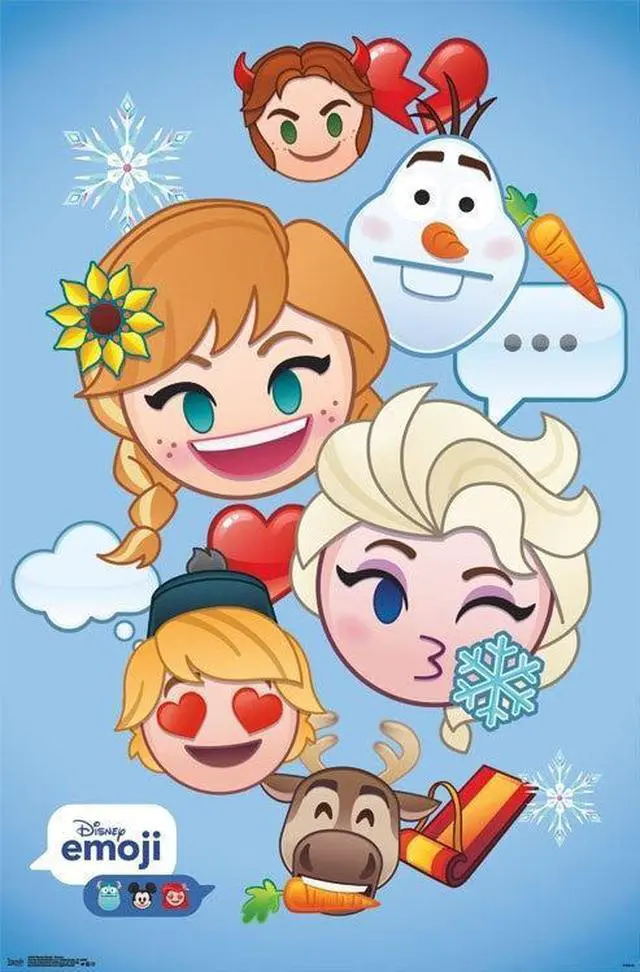 Main image of Disney Emoji - Frozen Poster Print (22 x 34)