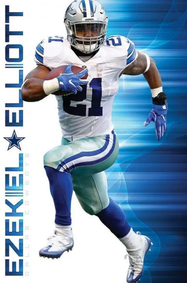 Main image of Dallas Cowboys - Ezekiel Elliott 16 Poster Print (22 x 34)