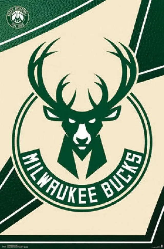 Main image of Milwaukee Bucks - Logo Poster Print (22 x 34)
