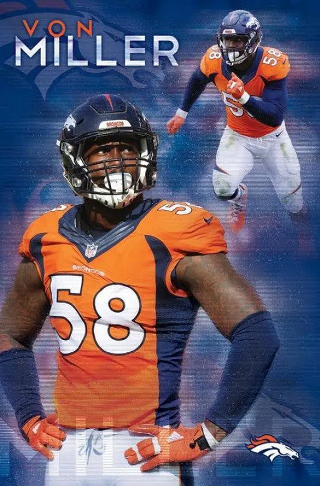 Main image of Denver Broncos - Von Miller 16 Poster Print (22 x 34)