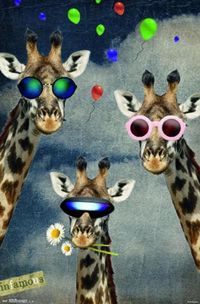 Main image of Giraffe - Selfie Poster Print (22 x 34)