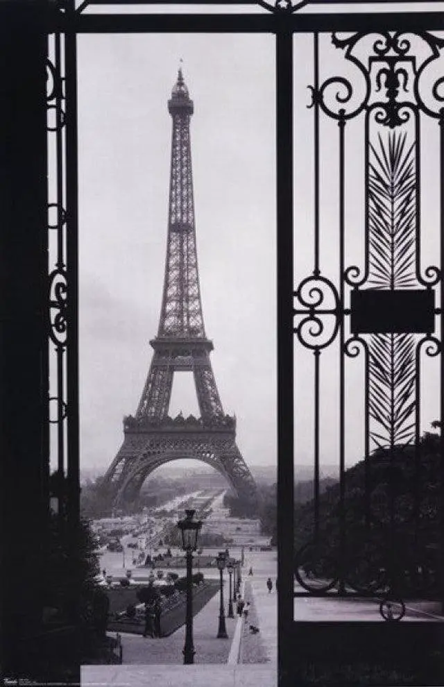 Main image of Eiffel Tower - Gate Poster Print (24 x 36)