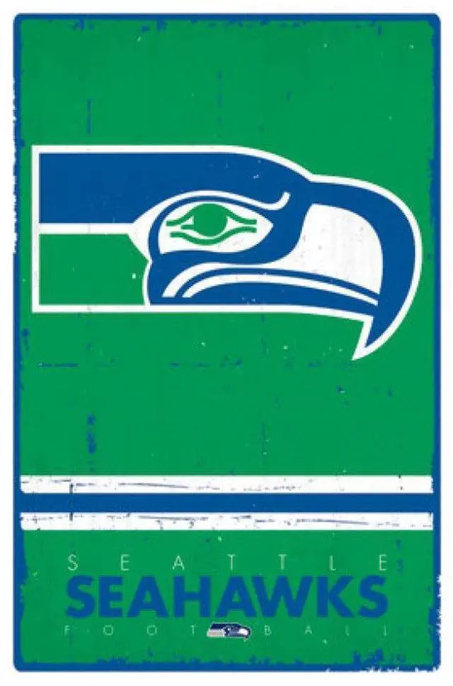 Main image of Seattle Seahawks - Retro Logo 15 Poster Print (24 x 36)