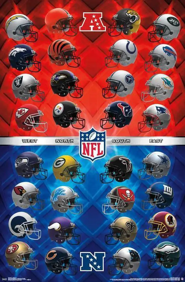 Main image of Nfl - Helmets Poster Print (22 x 34)