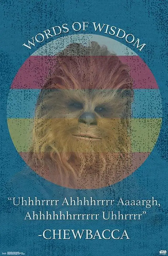 Main image of Star Wars - Chewbacca Quote Poster Print (22 x 34)