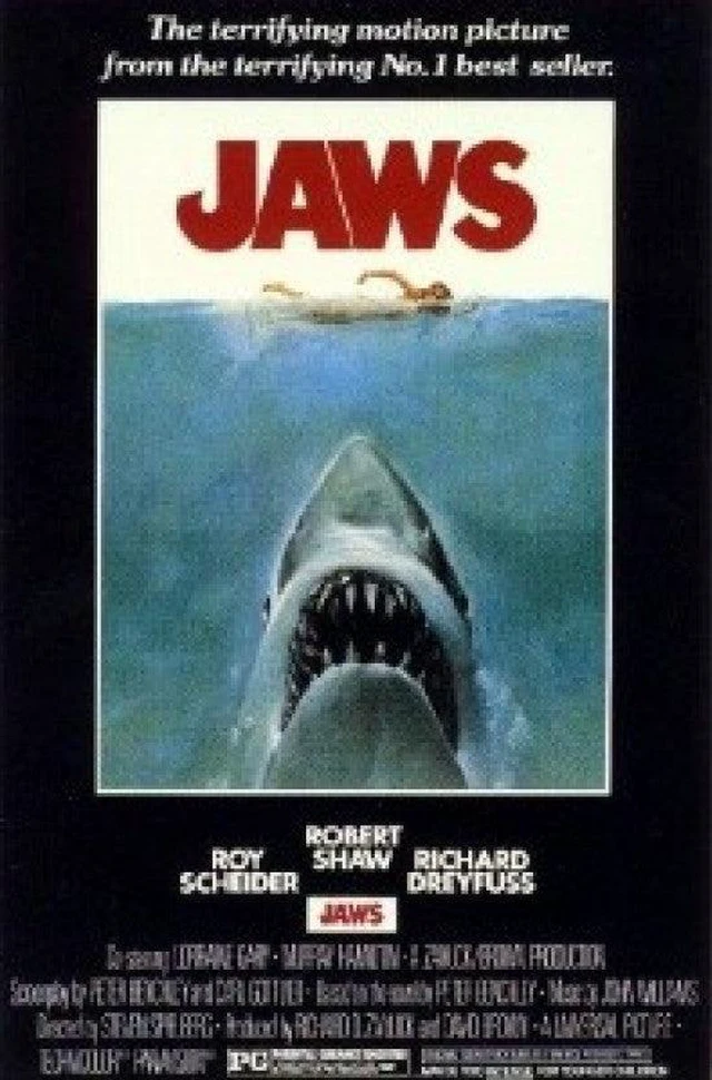 Main image of Jaws Movie Poster Print - Iconic Horror Classic Art