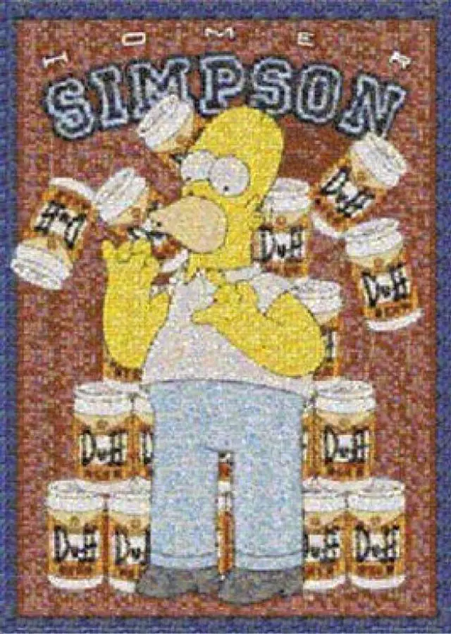 Main image of Homer Simpson Duff Collage Poster Print By (22 x 34)