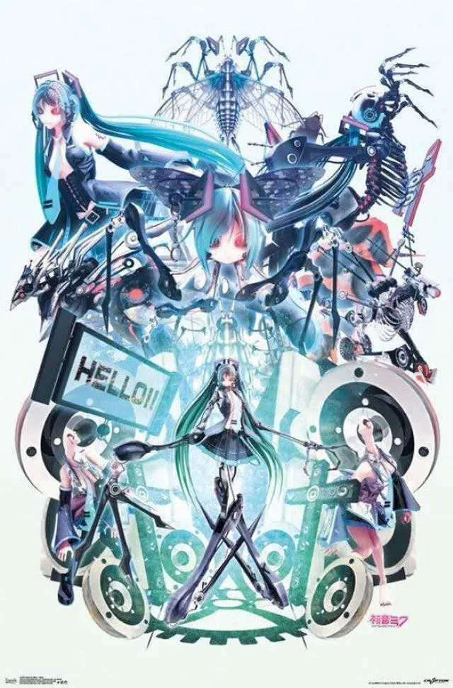 Main image of Hatsune Miku - Hello Poster Print (22 x 34)