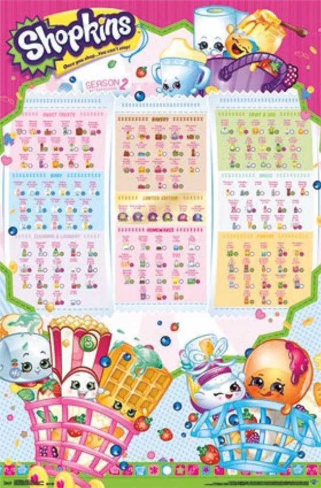 Main image of Shopkins - Season 2 Grid Poster Print (22 X 34)