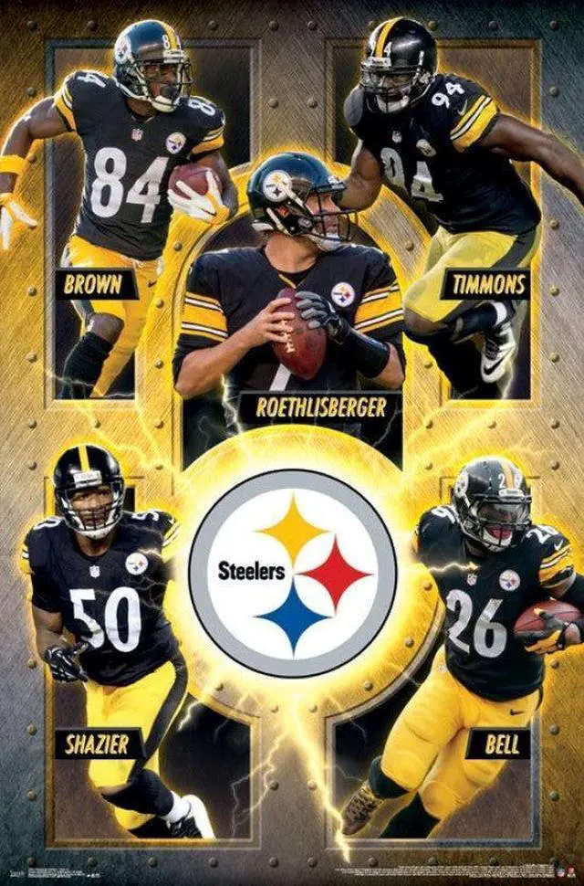 Main image of Pittsburgh Steelers - Team 16 Poster Print (22 x 34)