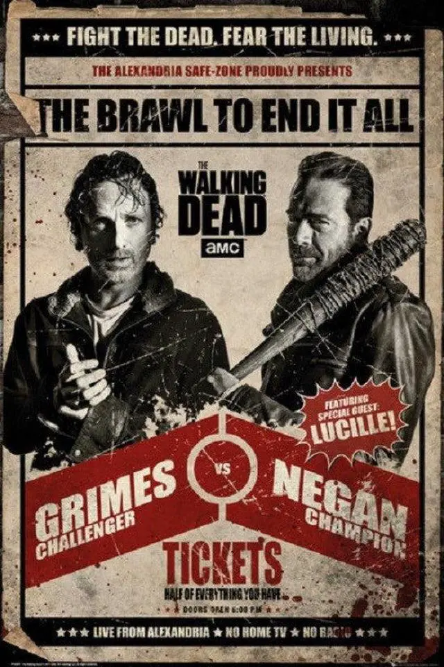 Main image of Walking Dead - Grimes Vs Negan Poster Print (22 x 34)