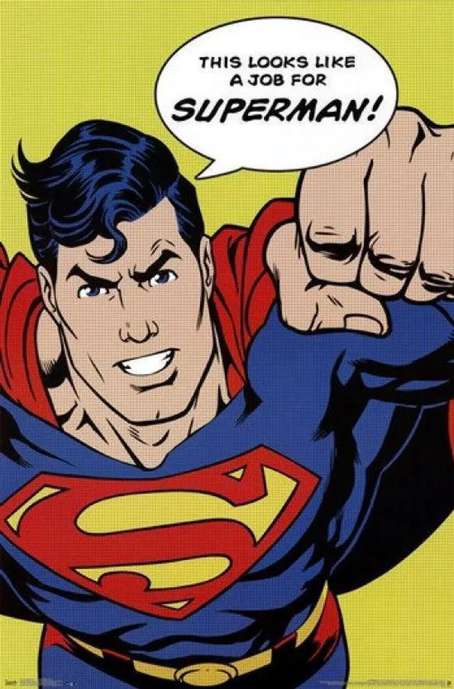Main image of Superman - Looks Like A Job Poster Print (24 x 36)