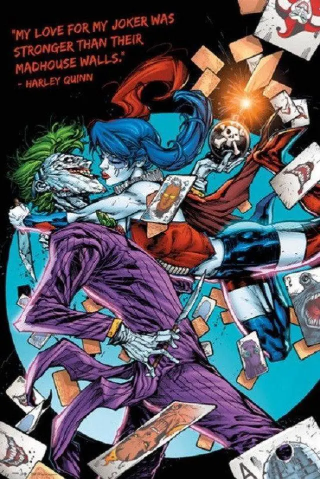Main image of DC Comics Harley Quinn Joker Kiss Poster (24 x 36)