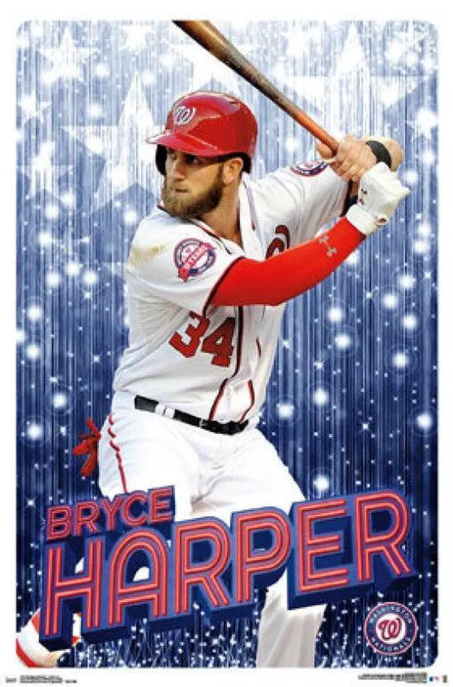 Main image of Washington Nationals - Bryce Harper 16 Poster Print (22 x 34)