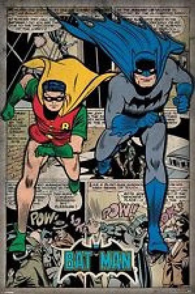 Main image of Batman and Robin - Comic Montage Poster Print (24 x 36)