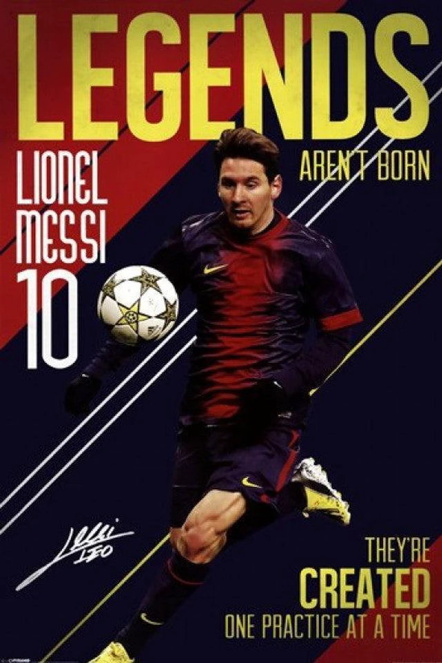 Main image of Messi - Legends Aren't Born Poster Print (22 x 34)