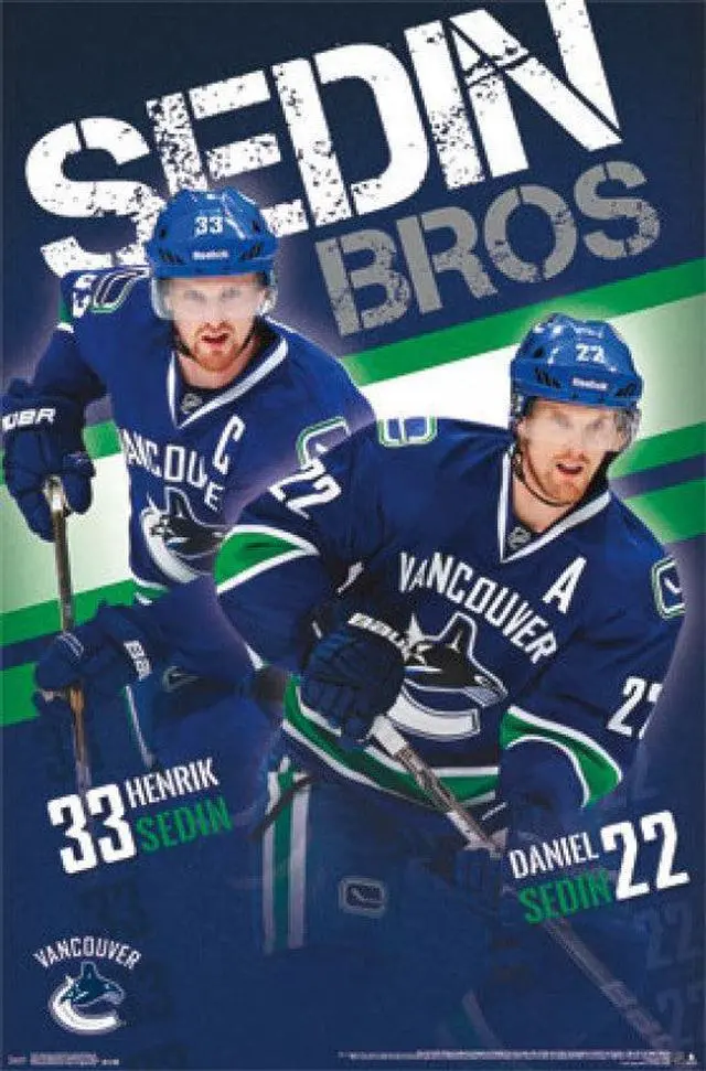 Main image of Vancouver Canucks® - Sedin Brothers 13 Poster Print (22 x 34)
