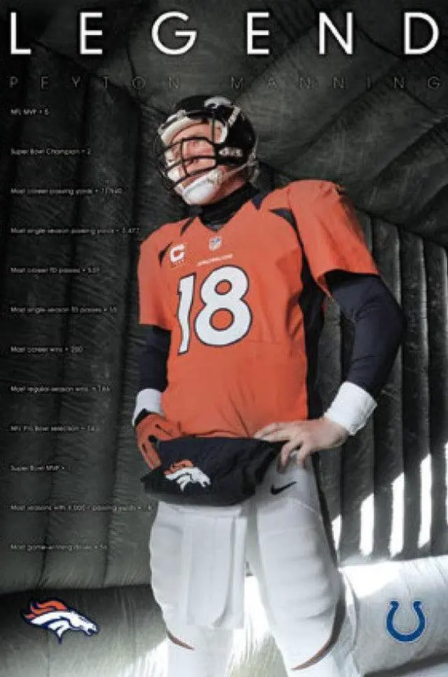 Main image of Denver Broncos - Peyton Manning 16 Poster Print (22 x 34)