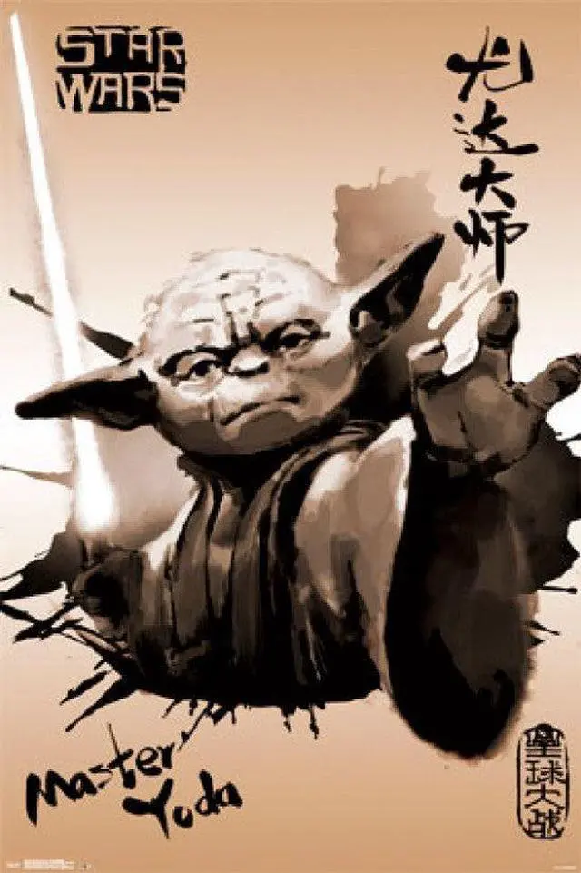 Main image of Star Wars - Yoda Painting Poster Print (24 x 36)