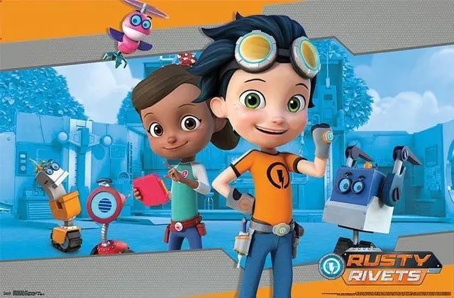 Main image of Rusty Rivets - Blue Poster Print (34 x 22)