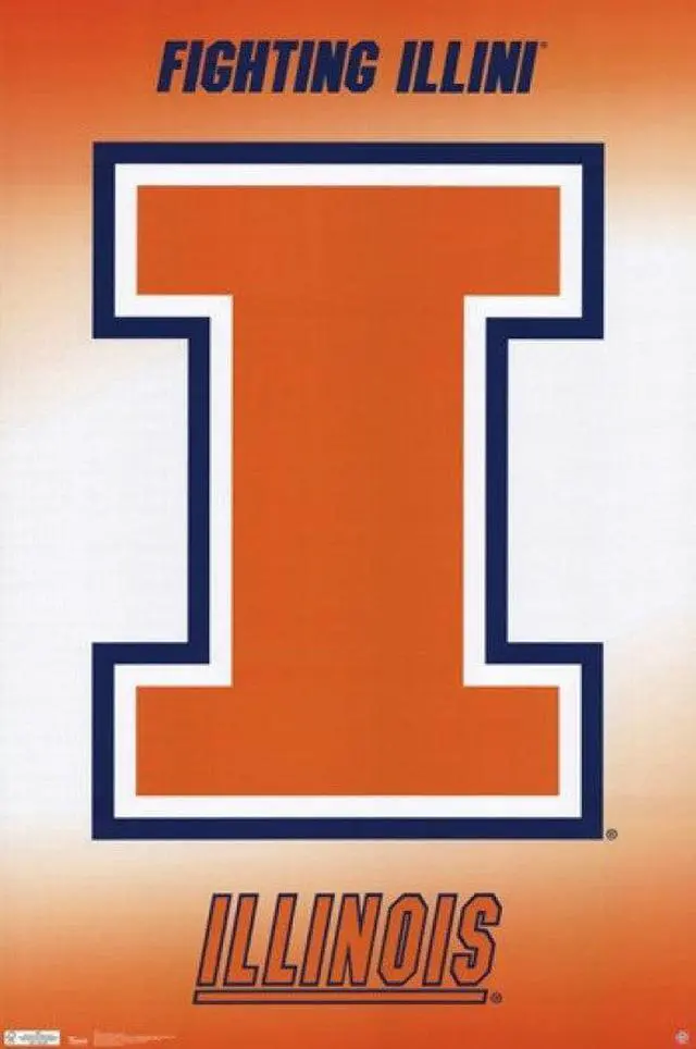 Main image of University of Illinois - Logo 11 Poster Print (24 x 36)
