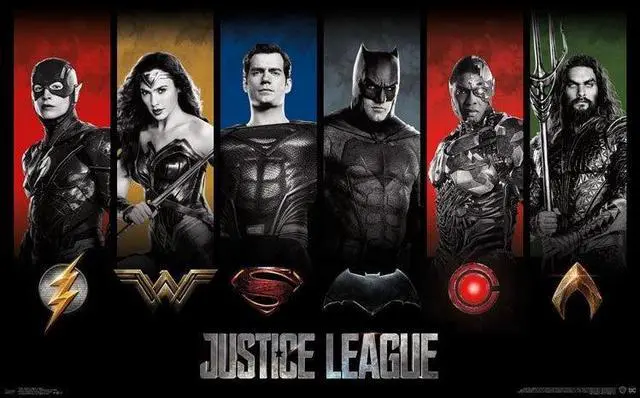 Main image of Justice League - Logos Poster Print (34 x 22)