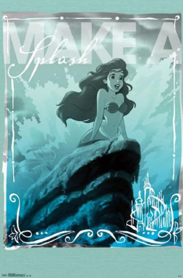Main image of Ariel Little Mermaid- Splash Poster Print (22 x 34)