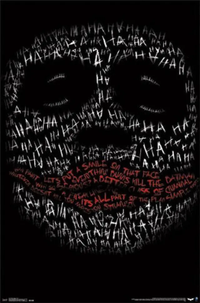 Main image of The Dark Knight - Joker Face Poster Print (24 x 36)