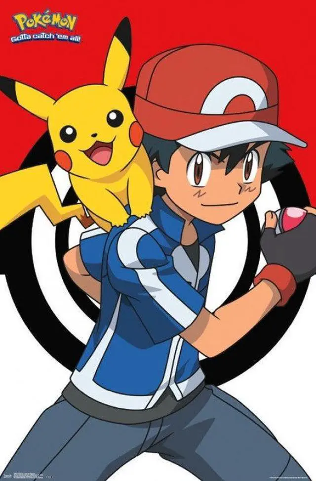 Main image of Pokemon - Ash and Pikachu Poster Print (22 x 34)