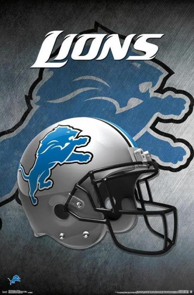 Main image of Detroit Lions - Helmet 16 Poster Print (22 x 34)