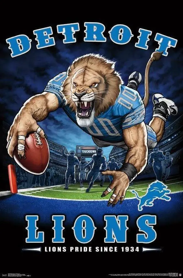 Main image of Detroit Lions - End Zone Poster Print (22 x 34)