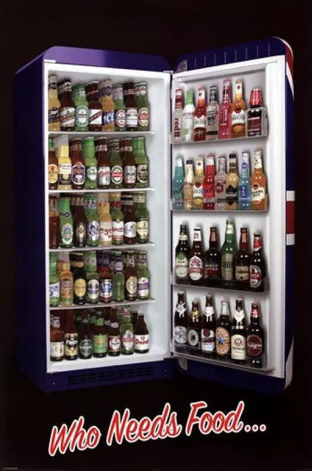 Main image of Who Needs Food - Fridge Poster (24 x 36)