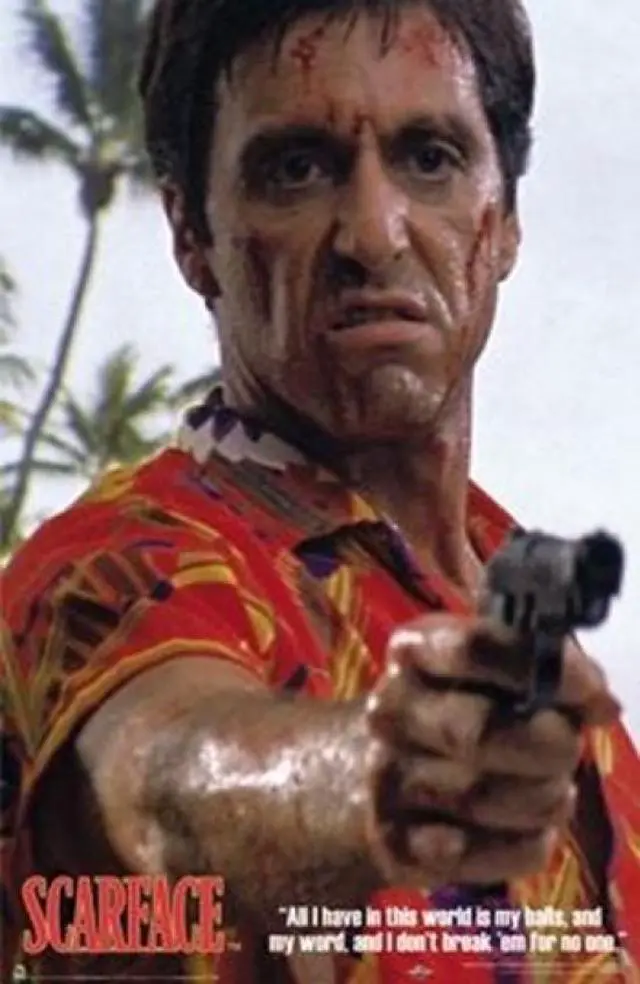 Main image of Scarface Hawaiian Shirt Poster Print (22 x 34)