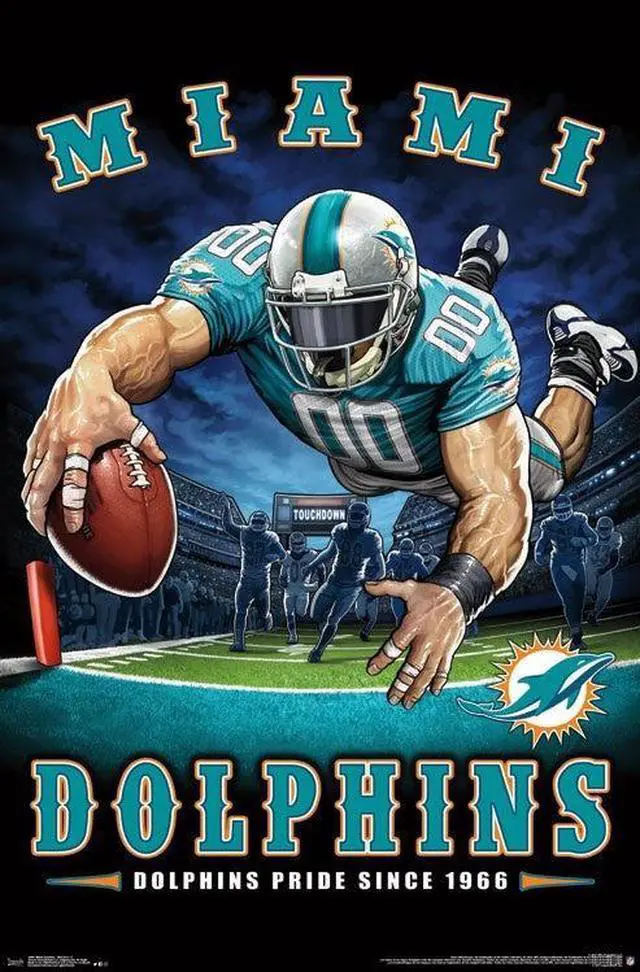 Main image of Miami Dolphins - End Zone Poster Print (22 x 34)