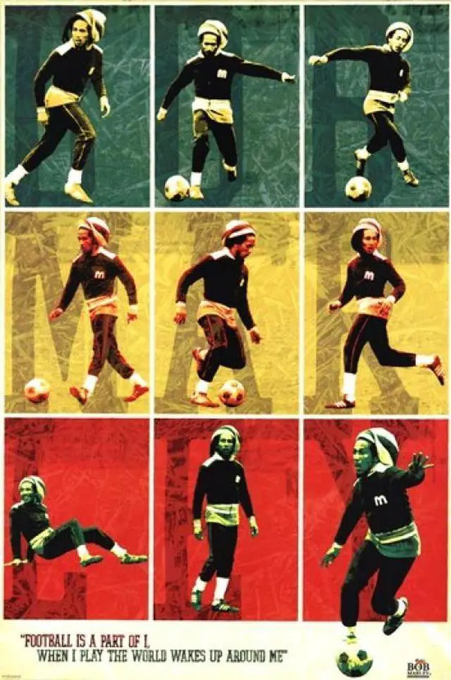 Main image of Bob Marley - Football / Soccer Collage Poster Print (24 x 36)