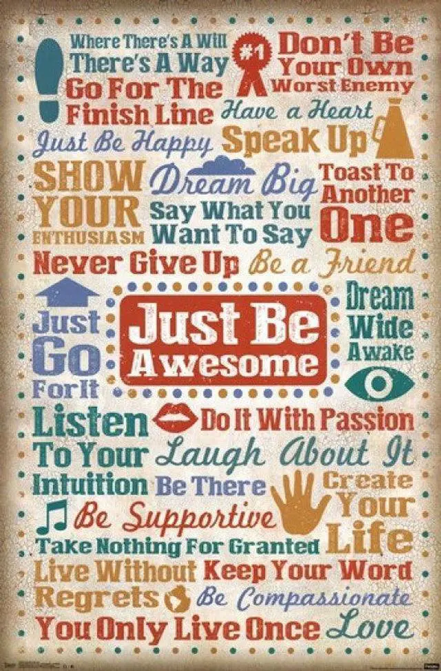 Main image of Just Be Awesome Poster Print (22 x 34)