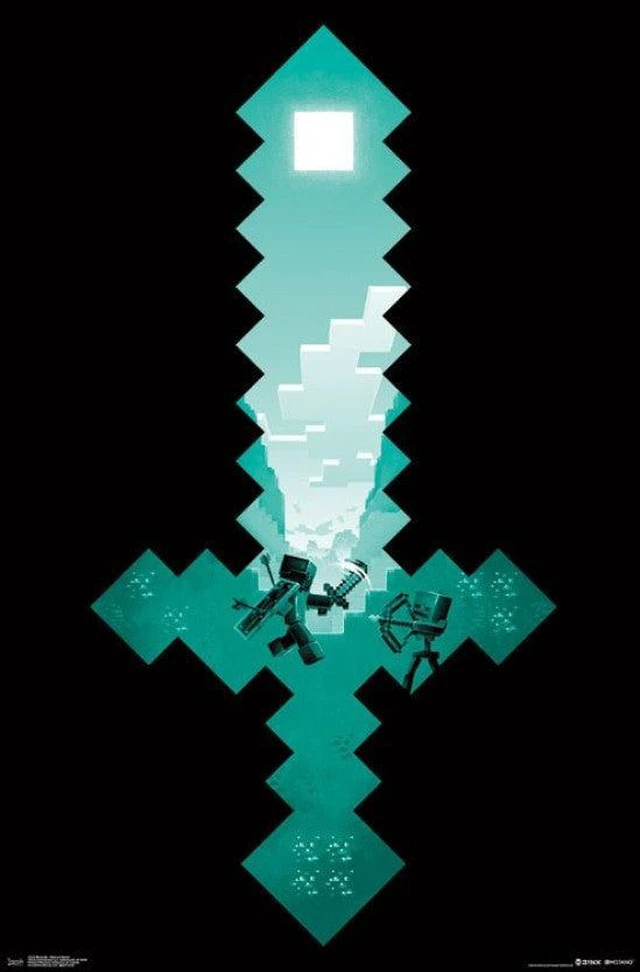 Main image of Minecraft - Diamond Sword Poster Print (22 x 34)