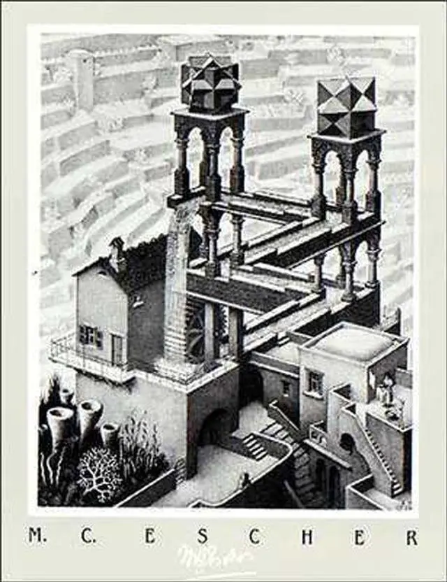 Main image of Waterfall Poster Print by M.C. Escher (20 x 28)