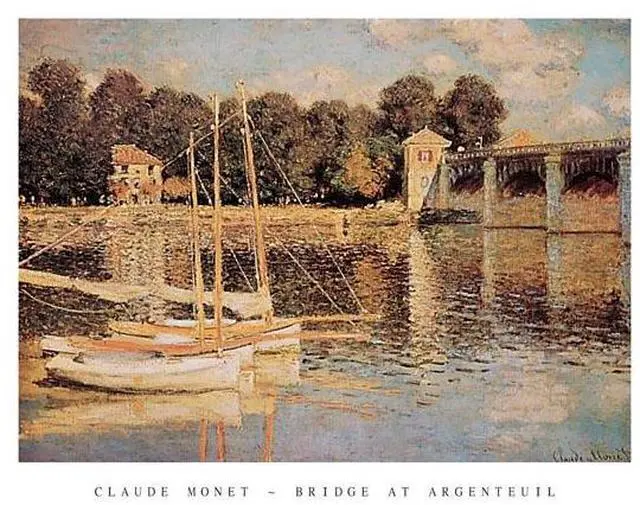 Main image of Bridge At Argenteuil - Claude Monet Poster Print (14 x 11)
