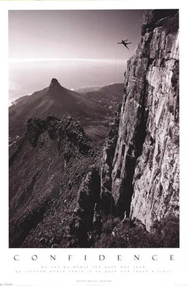 Main image of Confidence - Table Top Mountain Poster Print (22 x 34)