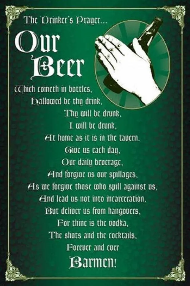 Main image of Drinker's Prayer Poster Print (22 x 34)