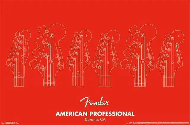Main image of Fender - American Professional Poster Print (34 x 22)