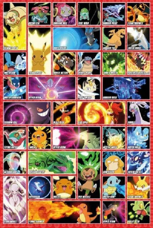 Main image of Pokemon - Moves Poster (24 x 36)
